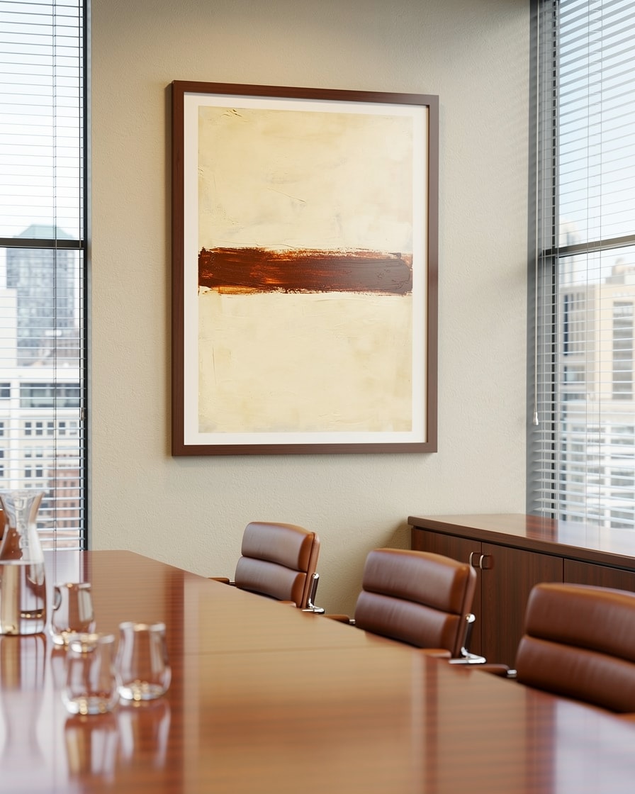 Horizontal Brush-Stroke — Office — Contemporary Abstract Painting
