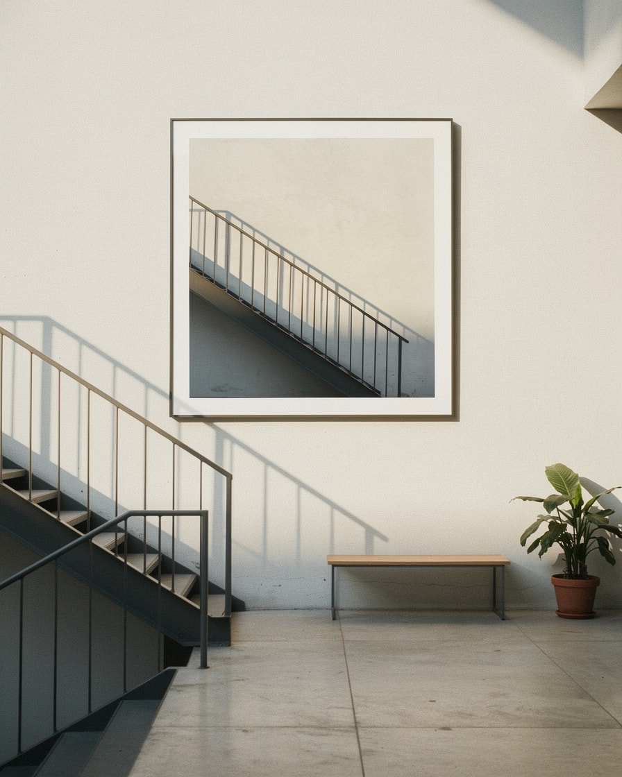 Stair-Rail Shadow — Hallway