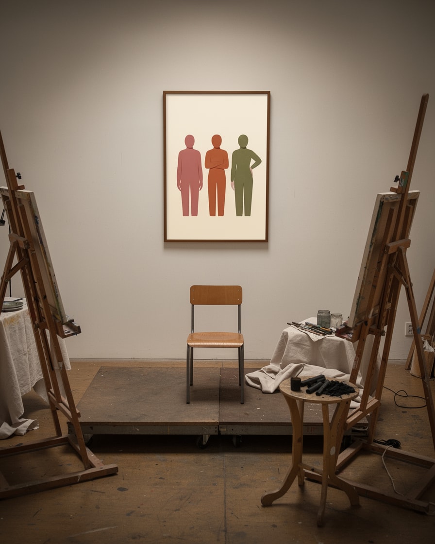 Three Figures — Studio — Modern Figurative Art
