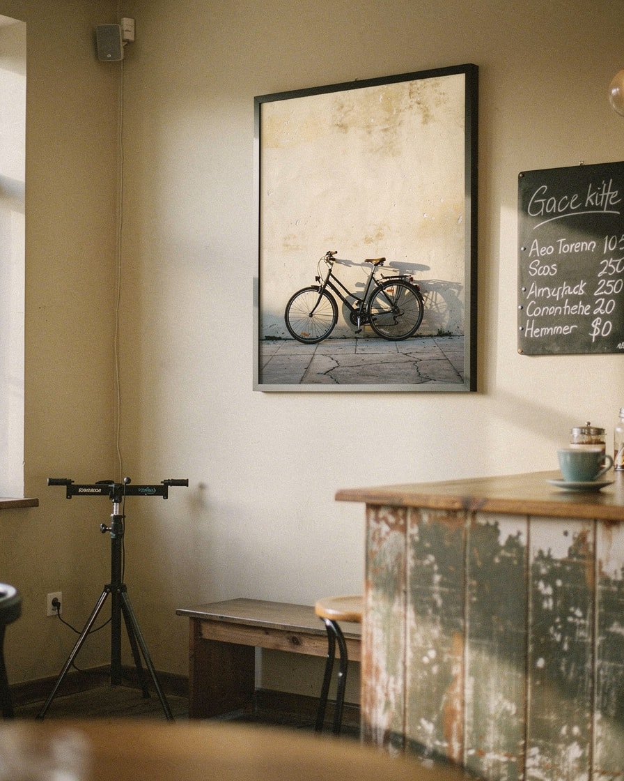 Leaning Bicycle — Cafe