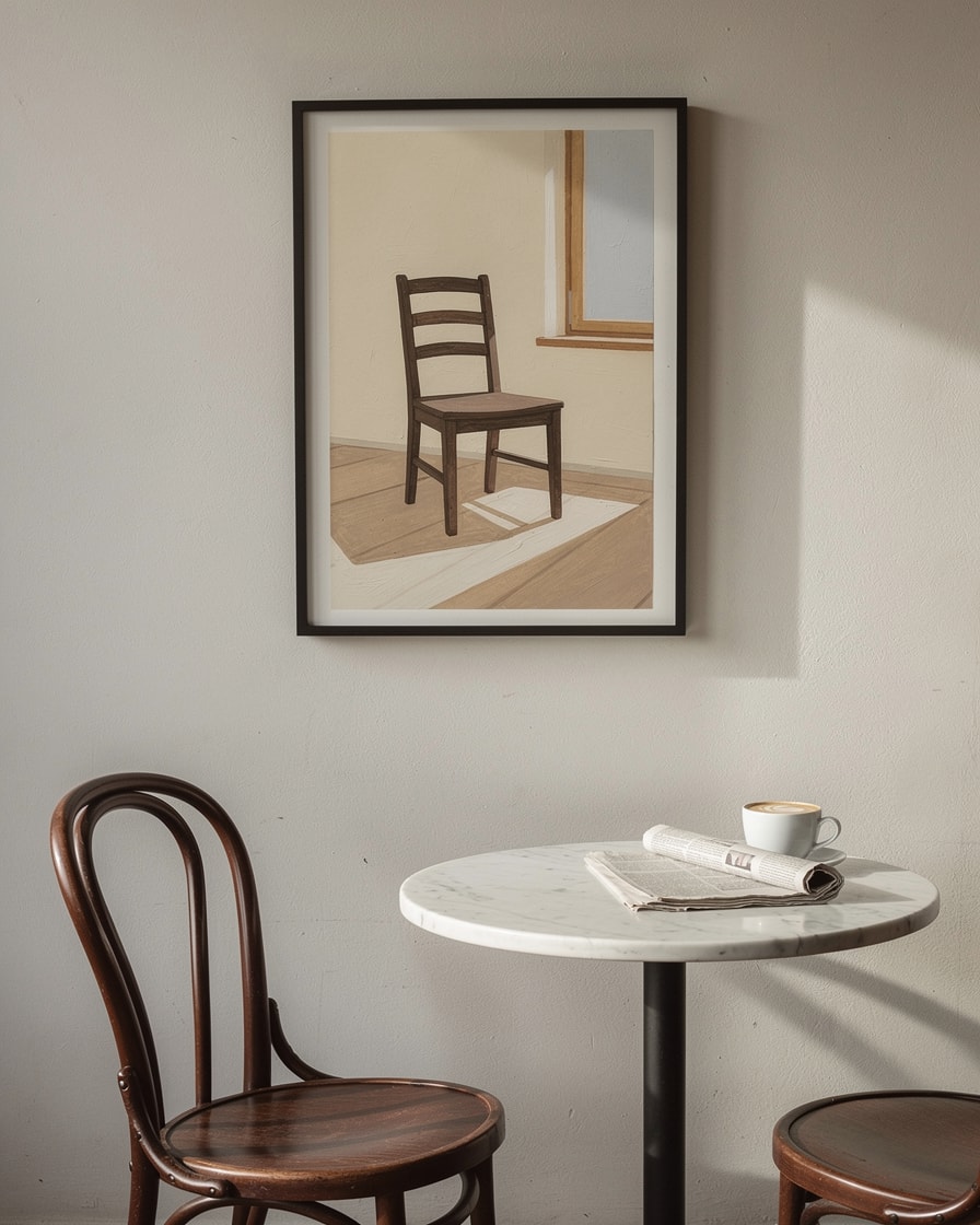 Empty Chair by Window — Cafe