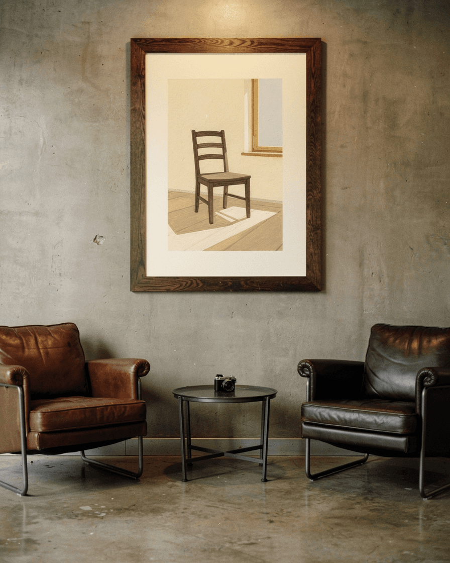 An Empty Chair by a Window